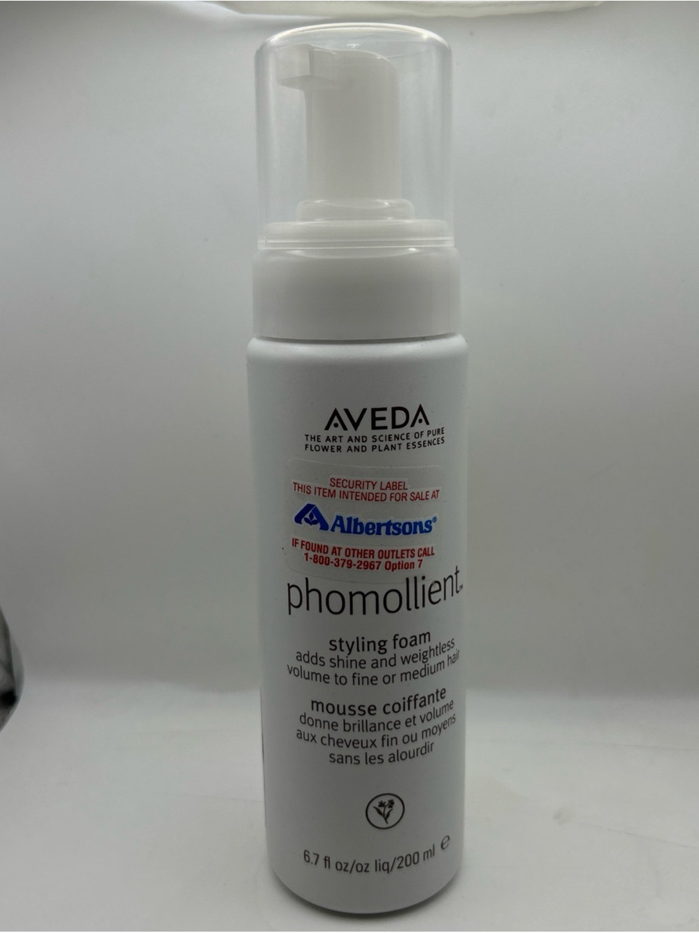 Aveda Phomollient Styling Foam  adds volume and shine 6.7 oz / 200 ml  NEW
